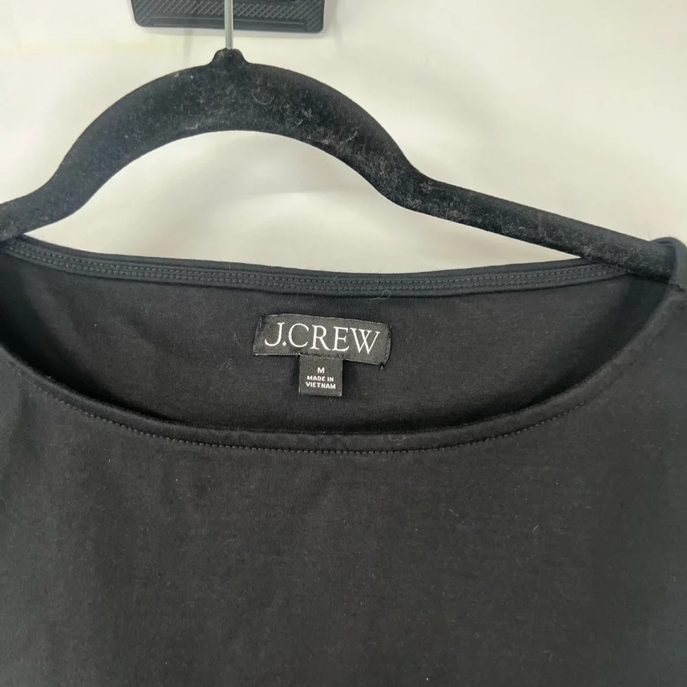 J. Crew Bubble-Hem Mixy Dress in Black